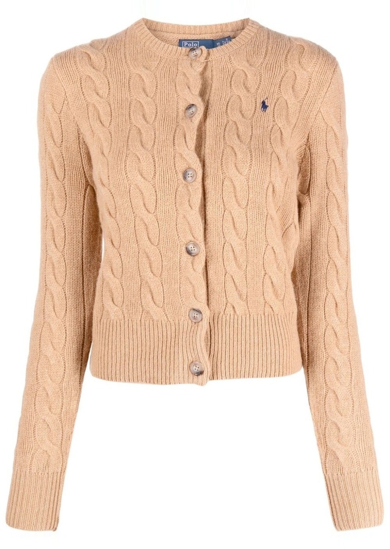 Ralph Lauren: Polo Polo Pony-motif cable-knit cardigan