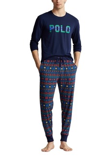 Ralph Lauren Polo Polo Ralph Lauren 2-Pc. Logo Graphic Long Sleeve Tee & Jogger Pants Pajama Set