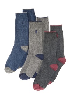 Ralph Lauren: Polo Polo Ralph Lauren 3-Pk. Ribbed Dress Socks, Toddler Boys, Little Boys & Big Boys - Assorted