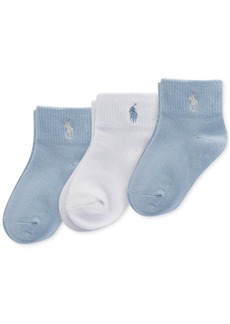 Ralph Lauren: Polo Polo Ralph Lauren Baby Boys 3-Pk. Turn-Cuff Socks - Blue