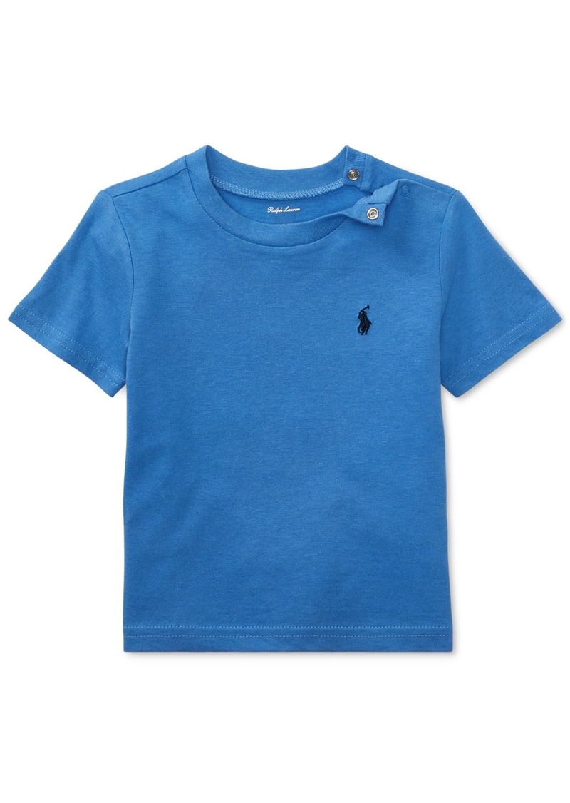 Ralph Lauren: Polo Polo Ralph Lauren Baby Boys Cotton Crewneck Embroidered Pony T-Shirt - Blue