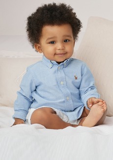Ralph Lauren: Polo Polo Ralph Lauren Baby Boys Cotton Oxford Button Shirt - Light Blue