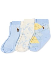 Ralph Lauren: Polo Polo Ralph Lauren Baby Boys Magnolia Grove Socks, Pack of 3 - Asst