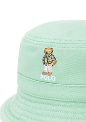 Ralph Lauren: Polo Polo Ralph Lauren Baby Boys Polo Bear Cotton Twill Bucket Hat - Celadon