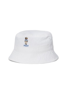 Ralph Lauren: Polo Polo Ralph Lauren Baby Boys Polo Bear Cotton Twill Bucket Hat - White