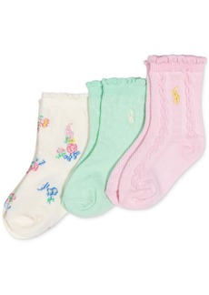 Ralph Lauren: Polo Polo Ralph Lauren Baby Girls 3-Pk. Magnolia Grove Socks - Multi