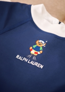 Ralph Lauren: Polo Polo Ralph Lauren Baby Girls Bear Performance Rash Guard Shortall - Newport Navy
