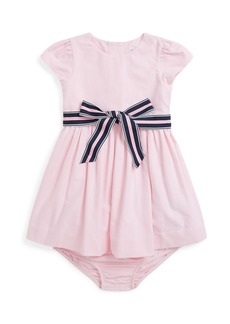 Ralph Lauren: Polo Polo Ralph Lauren Baby Girls Cotton Oxford Dress - Bath Pink
