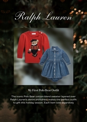 Ralph Lauren: Polo Polo Ralph Lauren Baby Girls Denim Cotton Shirtdress - Blue