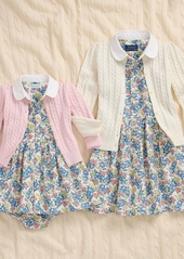 Ralph Lauren: Polo Polo Ralph Lauren Baby Girls Floral Oxford Shirtdress - Charlyn Floral