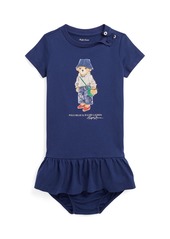 Ralph Lauren: Polo Polo Ralph Lauren Baby Girls Polo Bear Jersey T Shirt Dress - Freshwater
