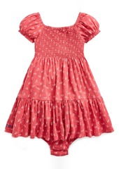 Ralph Lauren: Polo Ralph Lauren Baby Girls Smocked Floral-Print Cotton Dress