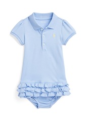 Ralph Lauren: Polo Polo Ralph Lauren Baby Girls Soft Cotton Polo Dress - Office Blue