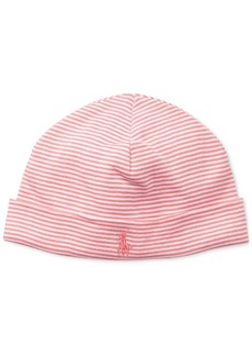 Ralph Lauren: Polo Polo Ralph Lauren Baby Girls Striped Soft Cotton Hat - Paisley Pink