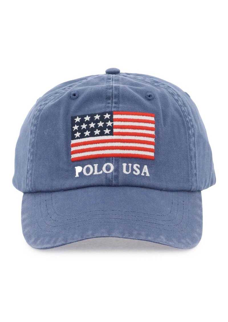 Ralph Lauren: Polo Polo Ralph Lauren Baseball Cap In Twill With Embroidered Flag