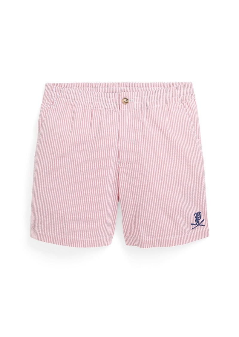 Ralph Lauren: Polo Polo Ralph Lauren Big Boys Polo Prepster Stretch Seersucker Shorts - Pink Seersucker