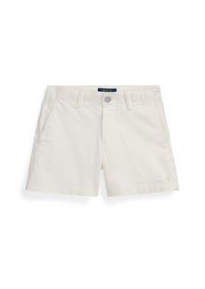 Ralph Lauren: Polo Polo Ralph Lauren Big Girls Cotton Chino Shorts - Deck Wash White