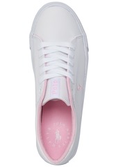 Ralph Lauren: Polo Polo Ralph Lauren Big Girls Elmwood Casual Sneakers from Finish Line - White, Pink