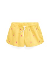 Ralph Lauren: Polo Polo Ralph Lauren Big Girls Polo Pony Cotton Twill Shorts - Signal Yellow