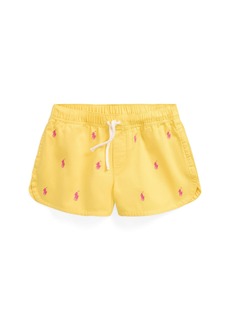 Ralph Lauren: Polo Polo Ralph Lauren Big Girls Polo Pony Cotton Twill Shorts - Signal Yellow