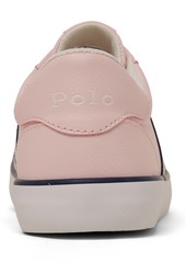 Ralph Lauren: Polo Polo Ralph Lauren Big Girls' Rexley Casual Sneakers from Finish Line - Light pink/navy/white
