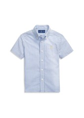 Ralph Lauren: Polo Polo Ralph Lauren Boys' Short Sleeve Seersucker Striped Shirt - Little Kid