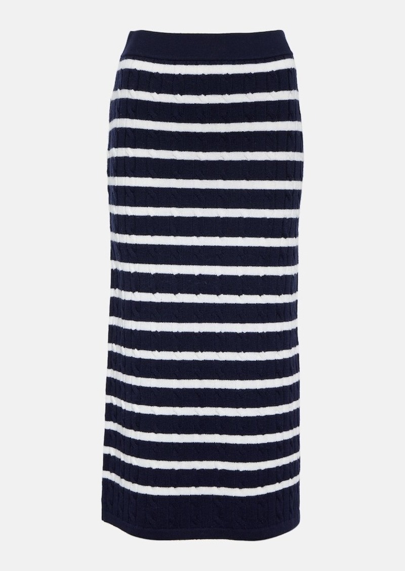 Ralph Lauren: Polo Polo Ralph Lauren Cable-knit wool midi skirt