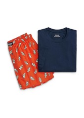 Ralph Lauren Polo Polo Ralph Lauren Cotton Crewneck Tee & Printed Boxers Gift Set