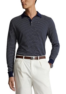 Ralph Lauren Polo Polo Ralph Lauren Cotton Stripe Regular Fit Polo Collar Sweater