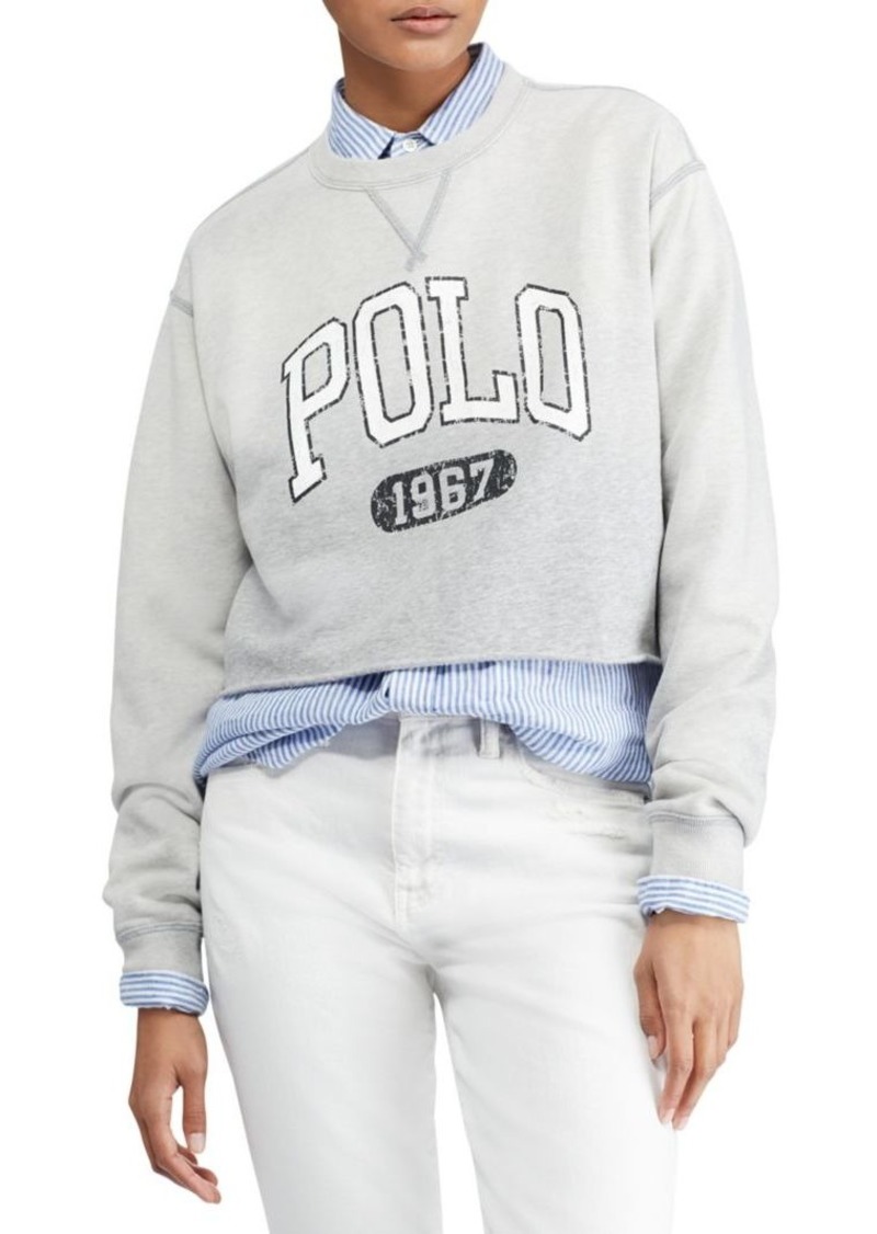 cropped polo sweatshirt