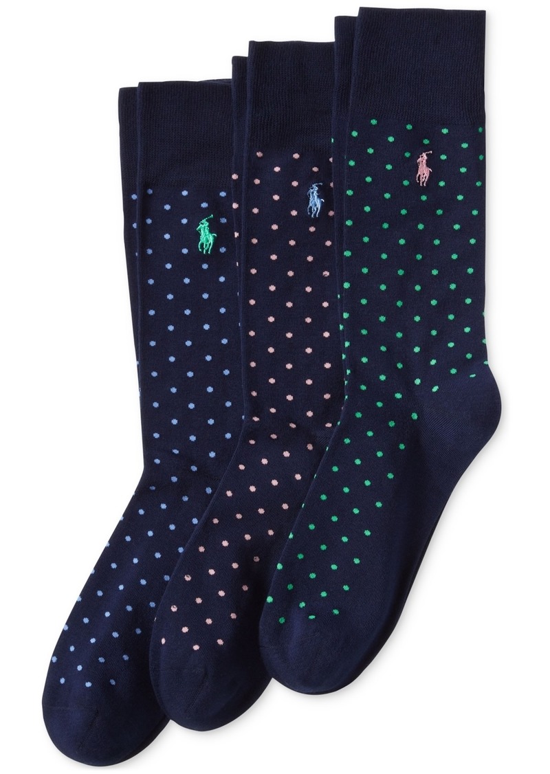 Ralph Lauren Polo Polo Ralph Lauren Men's 3-Pk. Classic Dot Dress Socks - NAVY BLUE