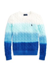 Ralph Lauren: Polo Polo Ralph Lauren Girls' Gradual Cable Knit Sweater - Big Kid