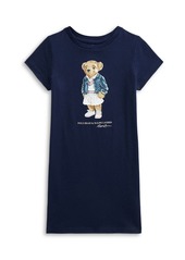 Ralph Lauren: Polo Polo Ralph Lauren Girls' Polo Bear Cotton Jersey Tee Dress - Little Kid
