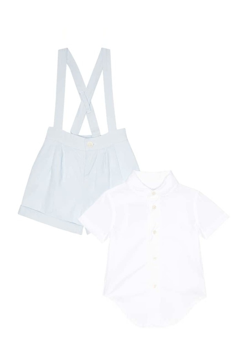 Ralph Lauren: Polo Polo Ralph Lauren Kids Baby cotton and linen shirt and overalls set
