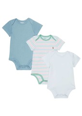 Ralph Lauren: Polo Polo Ralph Lauren Kids Baby set of 3 onesies