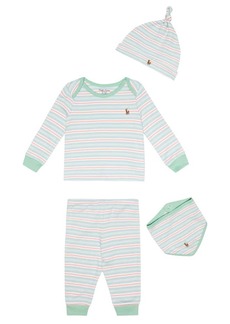 Ralph Lauren: Polo Polo Ralph Lauren Kids Baby top, pants, beanie, and bib set
