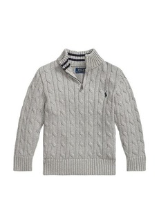 Ralph Lauren: Polo Polo Ralph Lauren Kids Cable Knit Half-zip Sweater