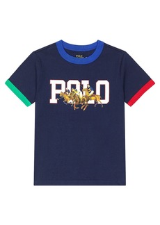 Ralph Lauren Polo Polo Ralph Lauren Kids Printed cotton jersey T-shirt
