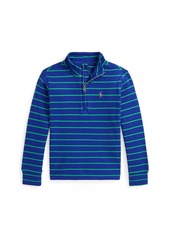 Ralph Lauren: Polo Polo Ralph Lauren Little and Toddler Boys Striped Cotton Quarter-Zip Pullover Sweatshirt - Nevis/Rl Navy