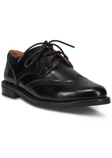 Ralph Lauren: Polo Polo Ralph Lauren Little Boys Leather Wing Tip Oxford Dress Shoes from Finish Line - Black