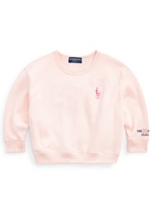 Ralph Lauren: Polo Little Girls Pink Pony Fleece Sweatshirt