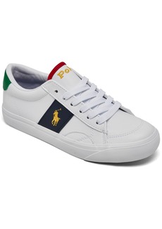 Ralph Lauren: Polo Polo Ralph Lauren Little Kids' Ryley Casual Sneakers from Finish Line - White/Navy/Green