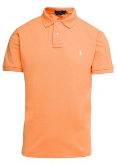 Ralph Lauren Polo Polo Ralph Lauren Man Orange Cotton Piquet Polo Shirt with Logo