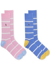 Ralph Lauren Polo Polo Ralph Lauren Men's 2pk. Stripe Crew Socks - Pink