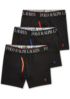 Ralph Lauren Polo Polo Ralph Lauren Men's 3-Pack. 4-d Flex Cool Microfiber Boxer Briefs - Black Assorted