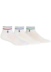 Ralph Lauren Polo Polo Ralph Lauren Men's 3 Pack Striped Quarter Socks