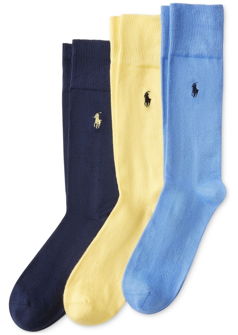 Ralph Lauren Polo Polo Ralph Lauren Men's 3-Pk. Supersoft Dress Socks - Blue