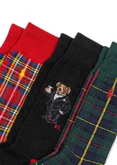 Ralph Lauren Polo Polo Ralph Lauren Men's 3-Pk. Martini Bear Slack Crew Socks Giftbox Set - Assorted
