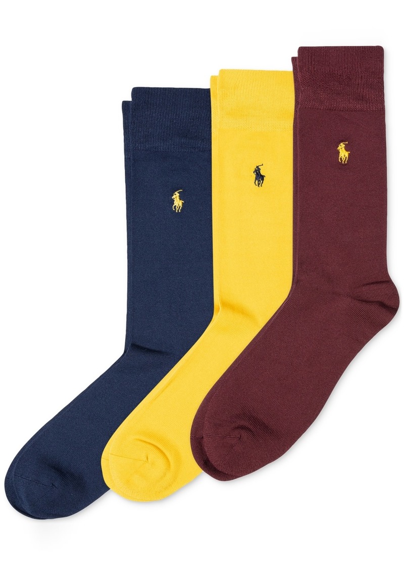 Ralph Lauren Polo Polo Ralph Lauren Men's 3-Pk. Supersoft Dress Socks - Wine