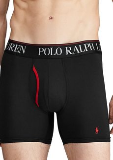 Ralph Lauren Polo POLO RALPH LAUREN Men's 4D Flex Cooling Microfiber Boxer Briefs /Active Orange /Rugby Royal /Red